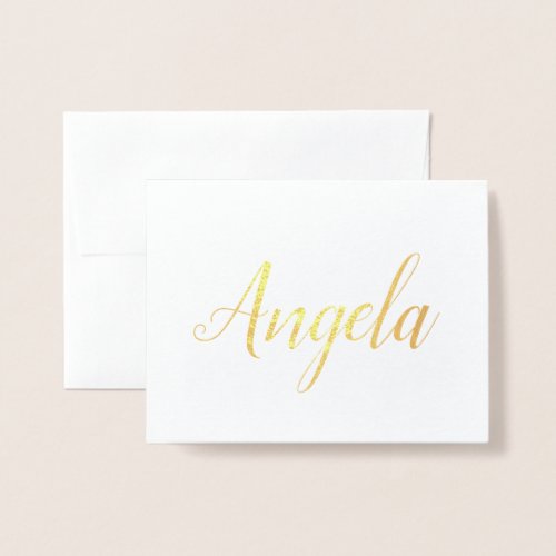 Personalized Name  Bridesmaid  Angela Foil Card