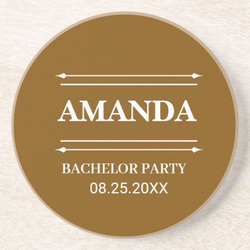 PERSONALIZED NAME BRIDESMAID BACHELOR PARTY  COASTER