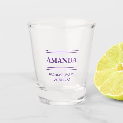 PERSONALIZED NAME BRIDESMAID BACHELOR PARTY  SHOT GLASS