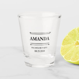 PERSONALIZED NAME BRIDESMAID BACHELOR PARTY SHOT GLASS