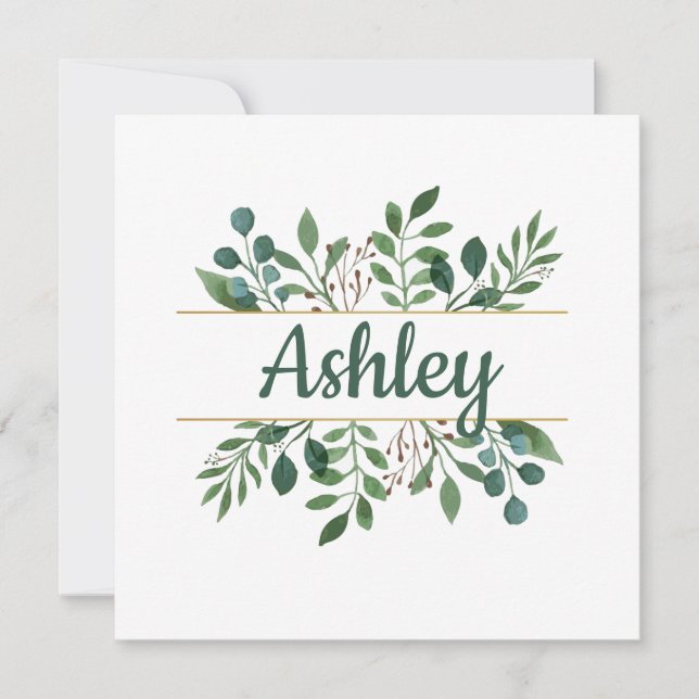 Personalized Name Bridesmaid Card (Front)