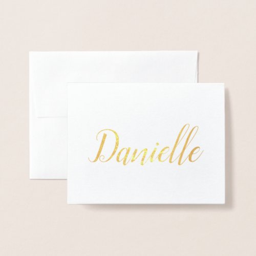 Personalized Name  Bridesmaid  Danielle Foil Card