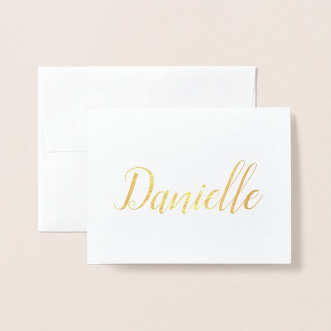 Personalized Name | Bridesmaid | Danielle Foil Card (Front With Envelope)