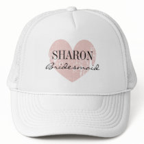 Personalized name bridesmaid hat for wedding party