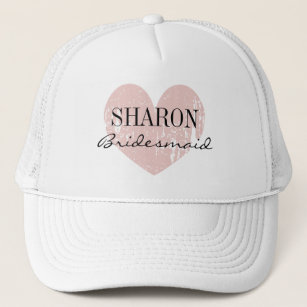 Personalized name bridesmaid hat for wedding party