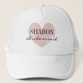 Personalized Name Bridesmaid Hat For Wedding Party by logotees at Zazzle