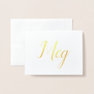 Personalized Name   Bridesmaid   Meg Foil Card
