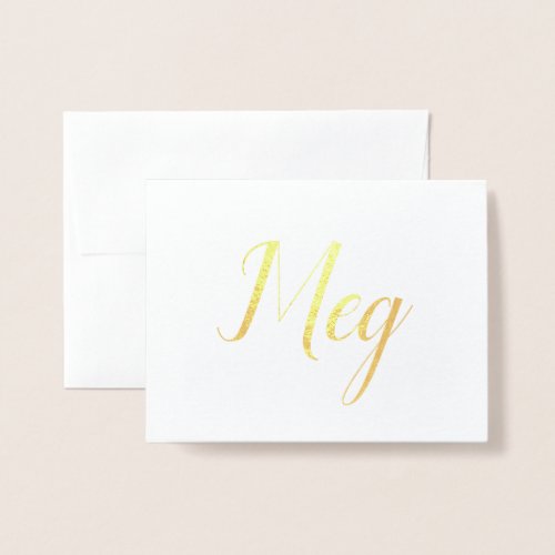 Personalized Name  Bridesmaid  Meg Foil Card