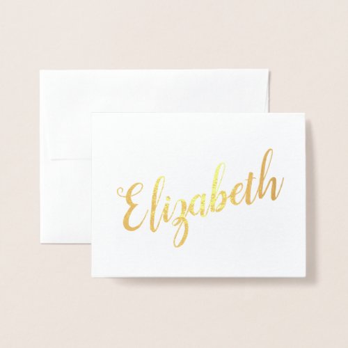 Personalized Name  Bridesmaid Stationery Foil Card