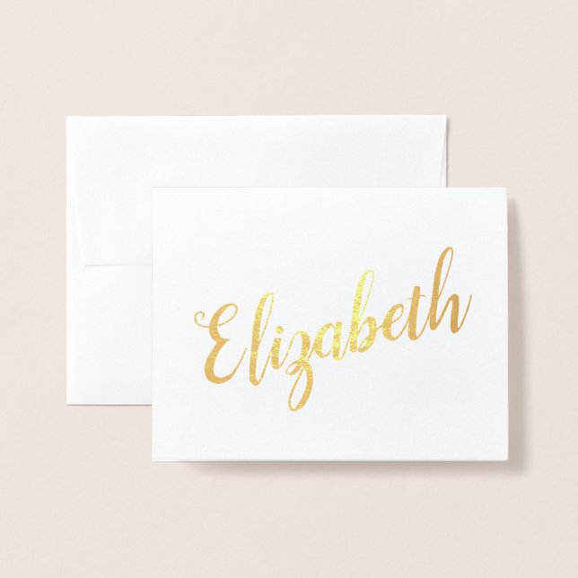 Personalized Name | Bridesmaid Stationery Foil Card (Front With Envelope)