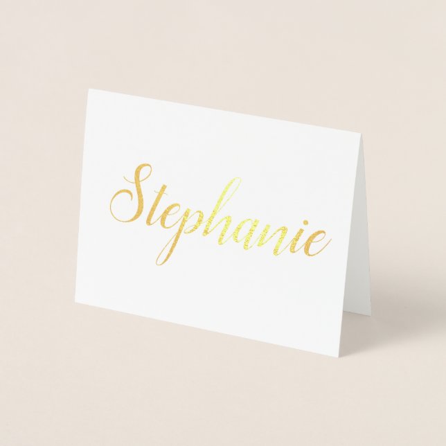 Personalized Name | Bridesmaid Stationery Foil Card (Front)