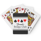 Personalized name bridge playing cards
