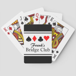 Personalized name bridge playing cards