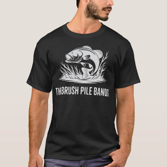 Personalized Name Brush Bass Hunter T-Shirt (Front)