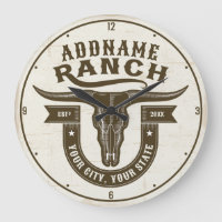 Personalized NAME Bull Steer Skull Western Ranch