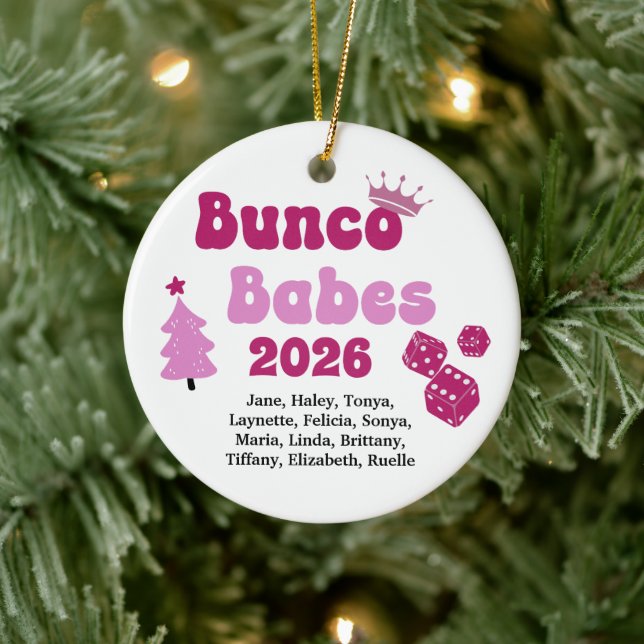 Personalized Name Bunco Babes Ornament (Tree)