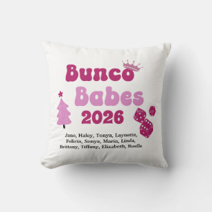 Personalized Name Bunco Babes  Throw Pillow