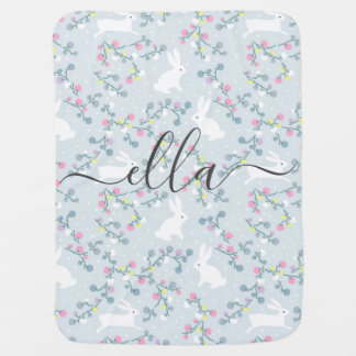 Personalized Name Bunny Baby Blanket