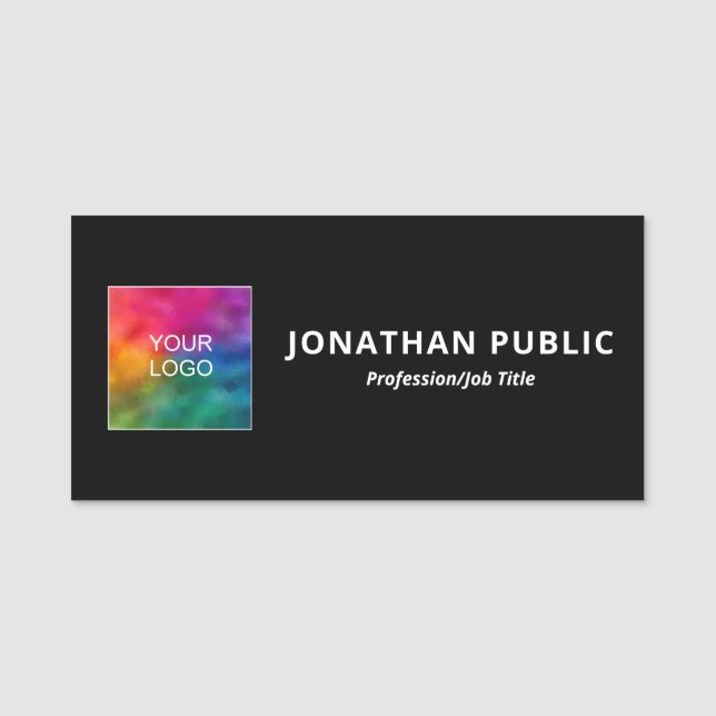 Personalized Name Business Company Logo Template Tag (Front)