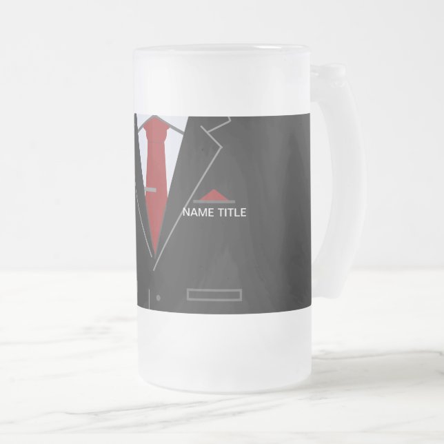 Personalized Name Business Gift Glass Beer Mug (Front Right)