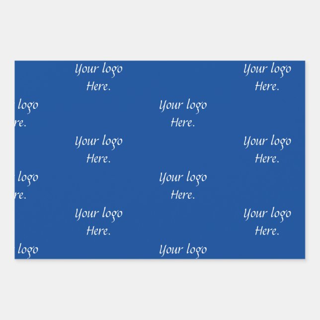 Personalized Name Business Logo Stylish Modern. Wrapping Paper Sheets (Front)