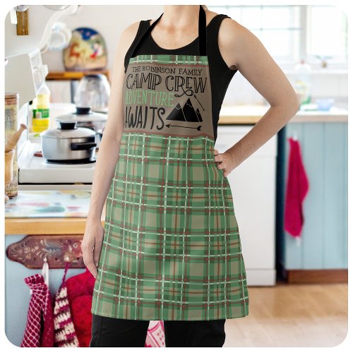 Personalized NAME Cabin Camping Adventure Apron