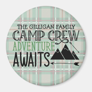 Personalized NAME Cabin Camping Adventure Magnet