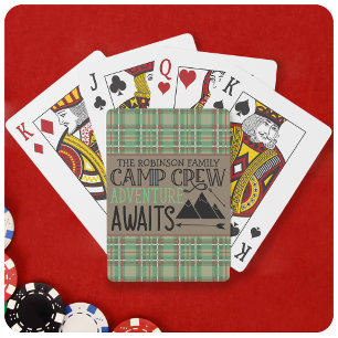 Personalized NAME Cabin Camping Adventure Poker Cards
