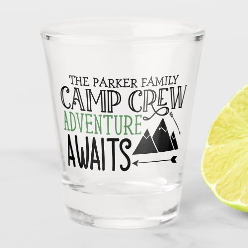 Personalized NAME Cabin Camping Adventure Shot Glass