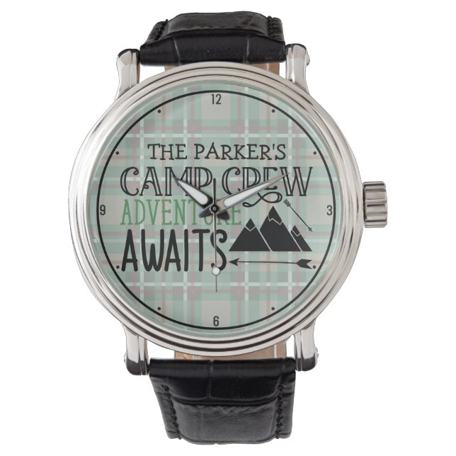 Personalized NAME Cabin Camping Adventure Watch (Front)