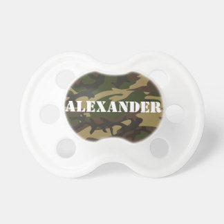 Personalized Name Camo Camouflage Pacifier