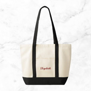 Personalized Name Canvas Tote Bag