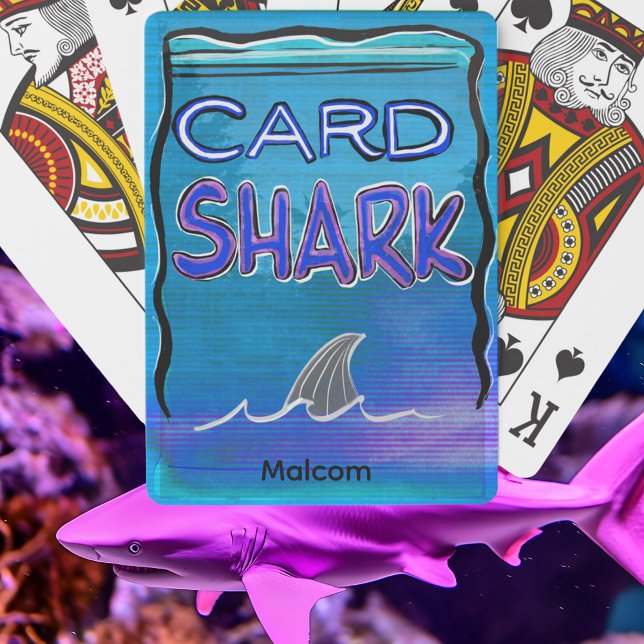 Personalized Name, Card Shark, Blue Playing Cards (Creator Uploaded)