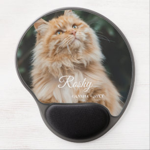 personalized name cat Photo Gel Mouse Pad