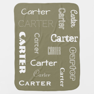 Personalized Name & Changeable Colors Baby Receiving Blanket