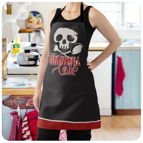 Personalized NAME Cheeky Roadkill Cafe BBQ Grill Apron