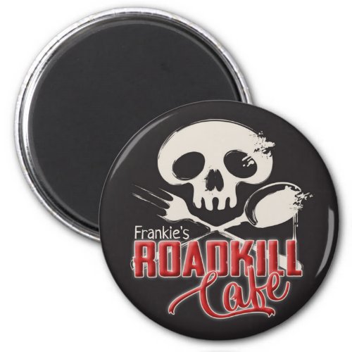 Personalized NAME Cheeky Roadkill Cafe Kitchen Magnet