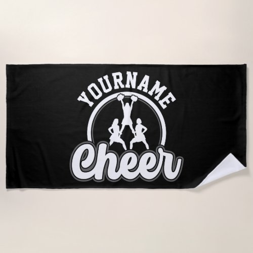 Personalized NAME Cheer Team Varsity Cheerleader Beach Towel