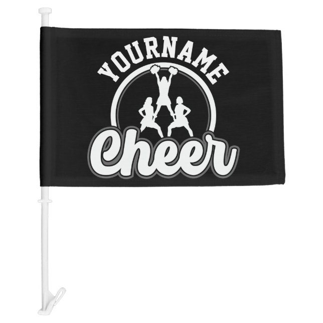 Personalized NAME Cheer Team Varsity Cheerleader Car Flag (Front)
