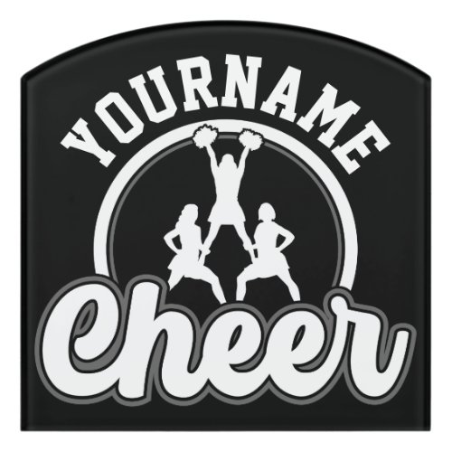 Personalized NAME Cheer Team Varsity Cheerleader Door Sign