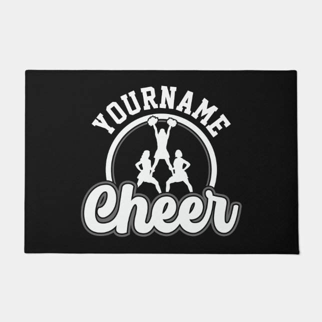 Personalized NAME Cheer Team Varsity Cheerleader Doormat (Front)