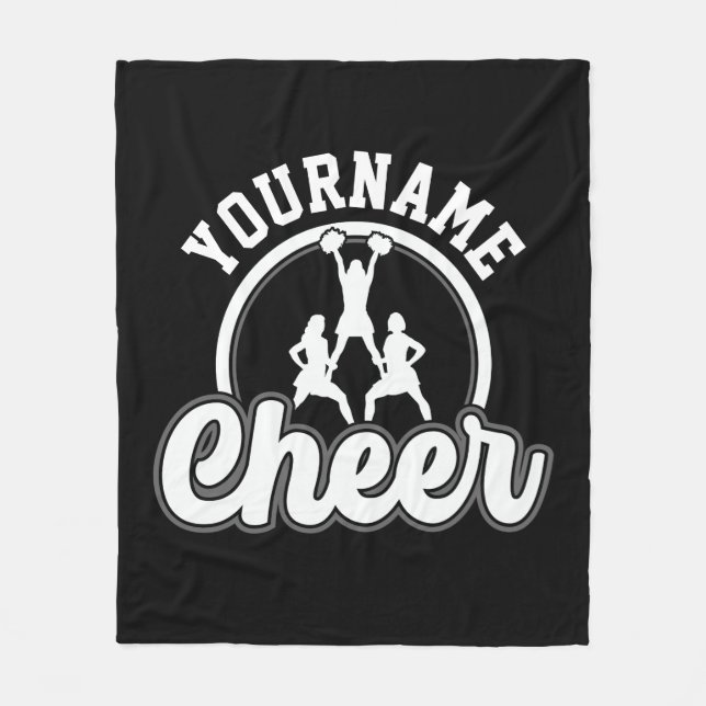 Personalized NAME Cheer Team Varsity Cheerleader Fleece Blanket (Front)