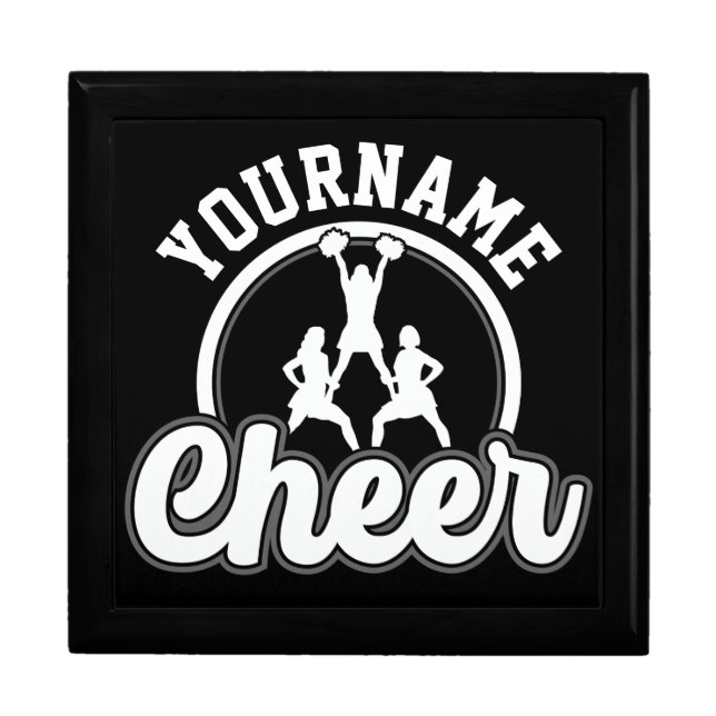 Personalized NAME Cheer Team Varsity Cheerleader Gift Box (Front)