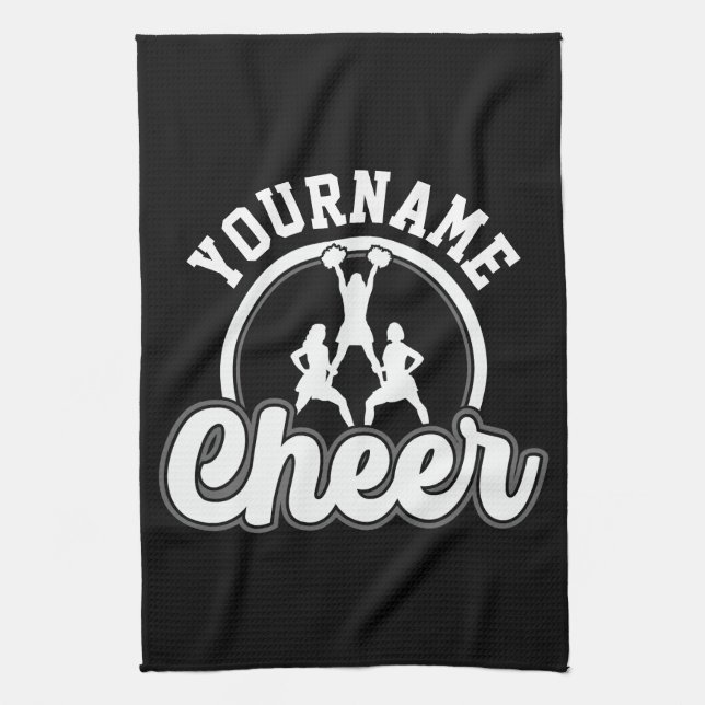 Personalized NAME Cheer Team Varsity Cheerleader Kitchen Towel (Vertical)