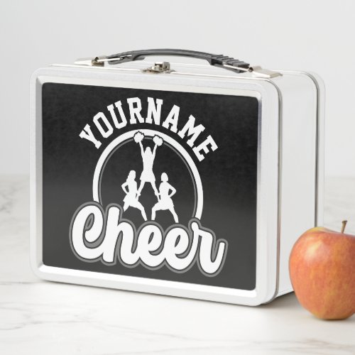 Personalized NAME Cheer Team Varsity Cheerleader Metal Lunch Box