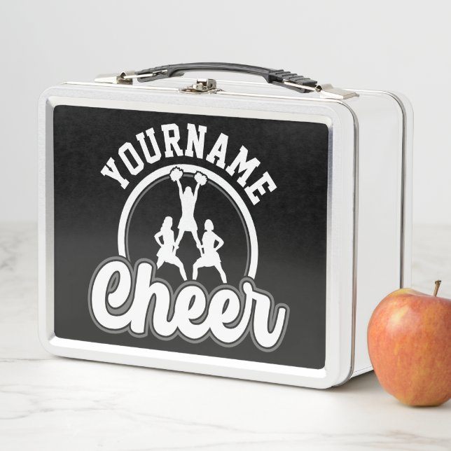 Personalized NAME Cheer Team Varsity Cheerleader Metal Lunch Box (In Situ)