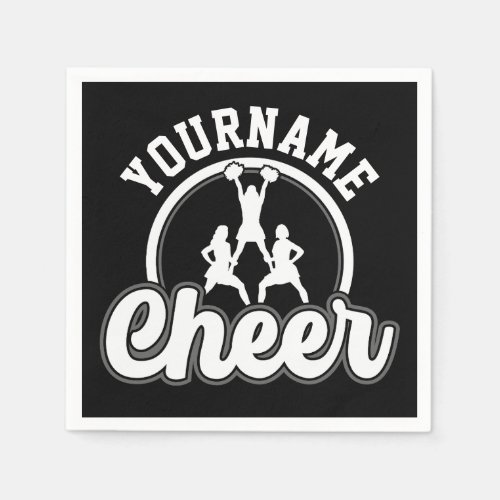 Personalized NAME Cheer Team Varsity Cheerleader Napkins