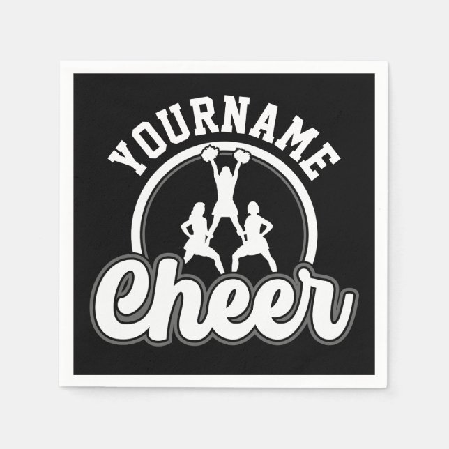 Personalized NAME Cheer Team Varsity Cheerleader Napkins (Front)