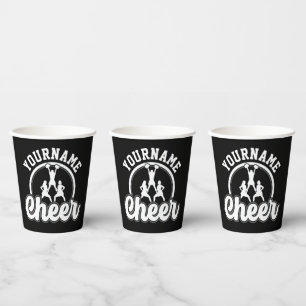 Personalized NAME Cheer Team Varsity Cheerleader Paper Cups