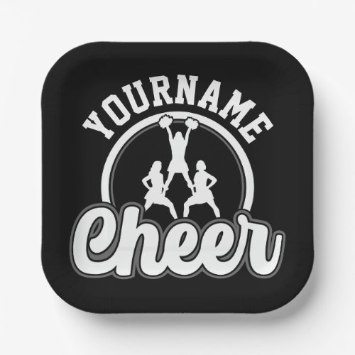 Personalized NAME Cheer Team Varsity Cheerleader Paper Plates